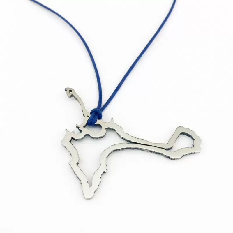 Ciondolo Silhouette Isola di Formentera in acciaio