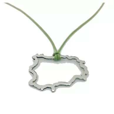 Pendente Silhouette Ischia Island Aço  