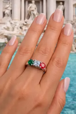 Anello Trilogy  Forza Italia  in argento 925 