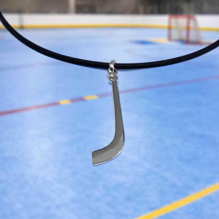Ciondolo bastone da Hockey in acciaio personalizzabile  