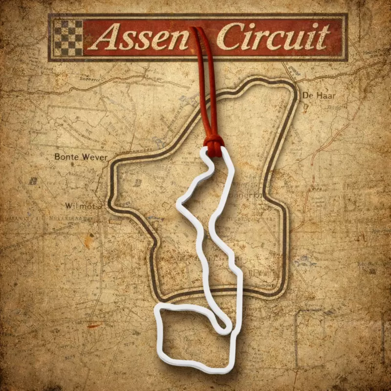 GIOIELLI DA COLLEZIONE:Ciondolo Circuito di Assen 2005 in acciaio