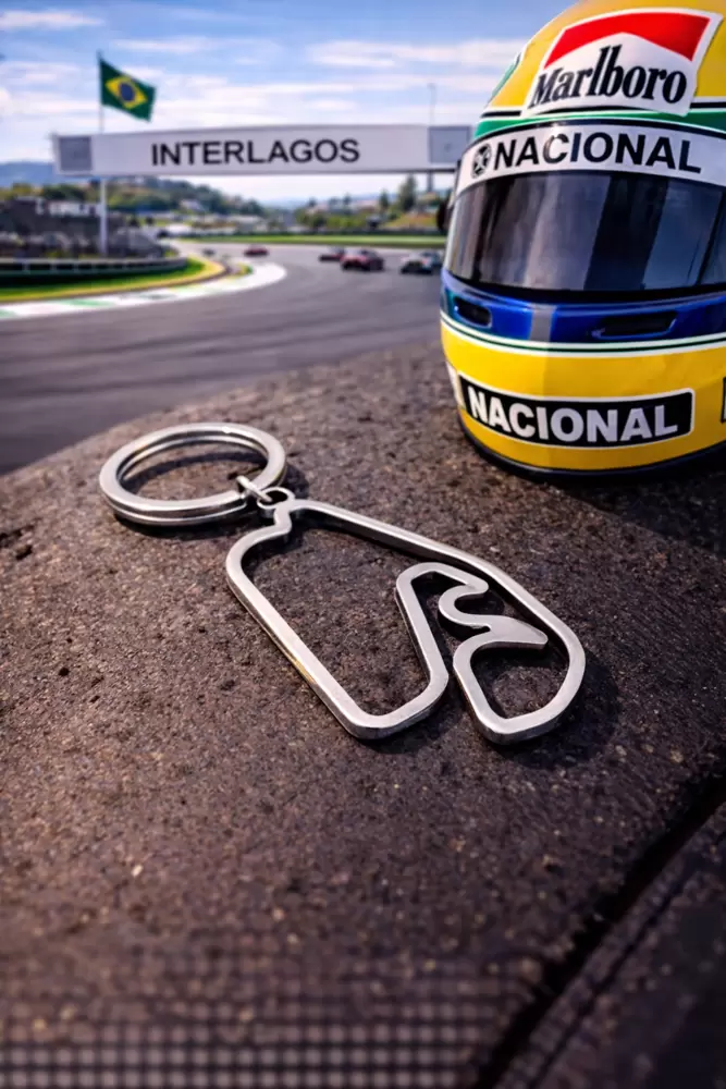 Portachiavi Circuito di Interlagos in Acciaio  