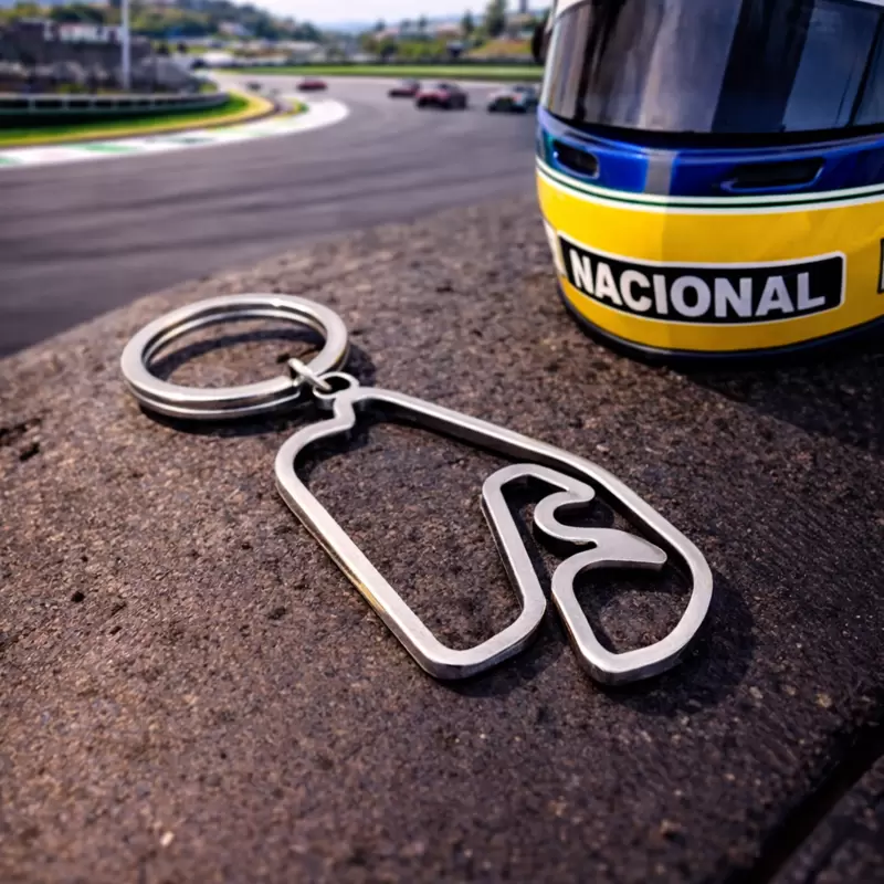 Portachiavi Circuito di Interlagos in Acciaio