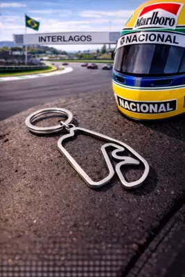 Portachiavi Circuito di Interlagos in Acciaio 