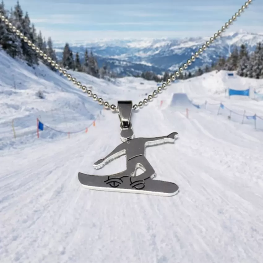  Snowboard-Anhänger aus Stahl mit Kugelkette  