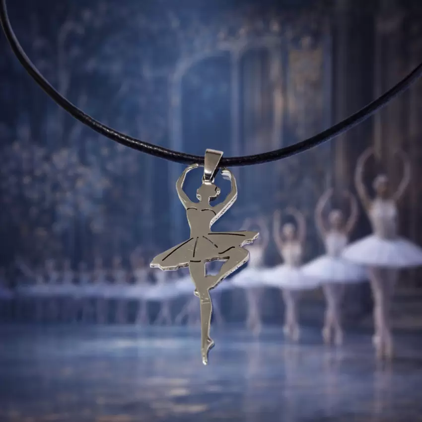 Passe' Ballerina-Anhänger aus Stahl  