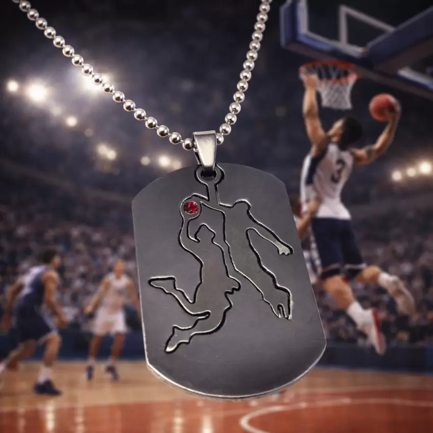 Piastra Slam Dunk Basculante in Acciaio con Rubino   