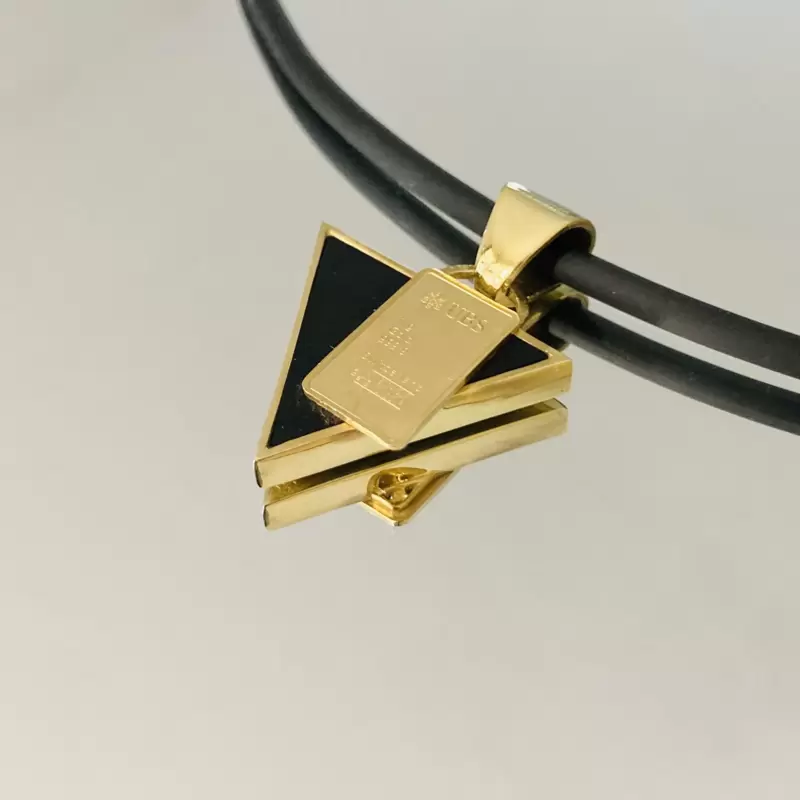 750er Gelbgold Rock-Halskette mit original und nummeriertem Credit Suisse Feingoldbarren 999.9