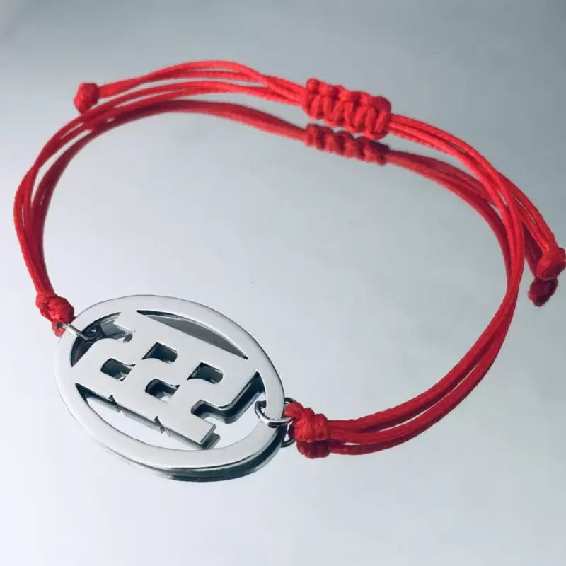222 Tony Cairoli brazalete de acero con cordón rojo
