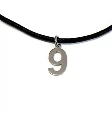 Ciondolo numero 9 in argento 925 