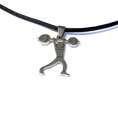 Ciondolo Charm Crossfit/Gym/Culturismo in Acciaio 