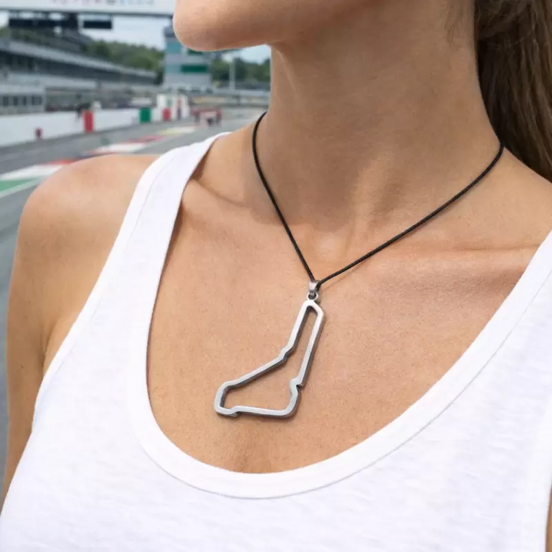 Ciondolo Circuito di Monza in acciaio grandezza 50mm.