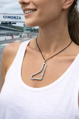 Ciondolo Circuito di Monza in acciaio grandezza 50mm. 