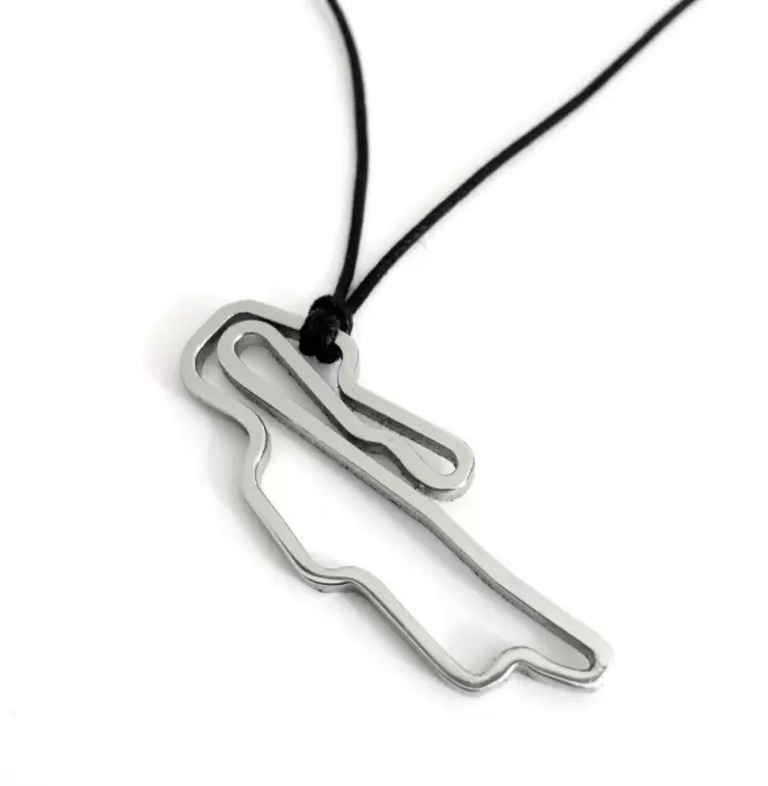 Ciondolo in Acciaio circuito del Mugello 40 mm   