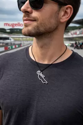 Ciondolo in Acciaio circuito del Mugello 40 mm  