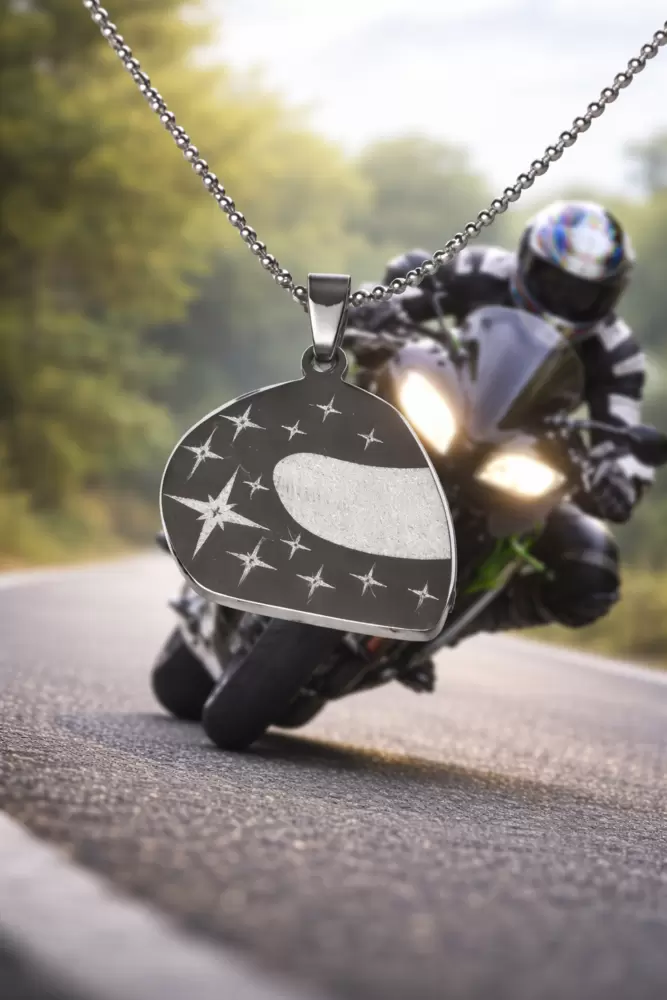 CASCO STARS Stahlanhänger mit Lasergravur nach Wunsch  