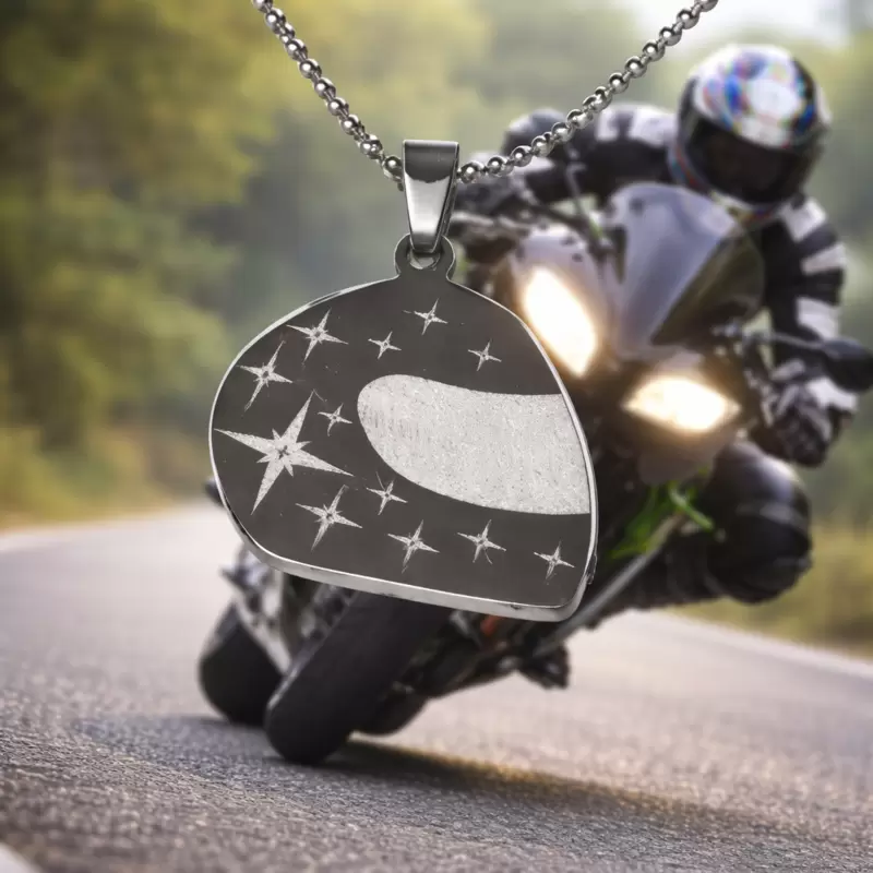 CASCO STARS Stahlanh&auml;nger mit Lasergravur nach Wunsch