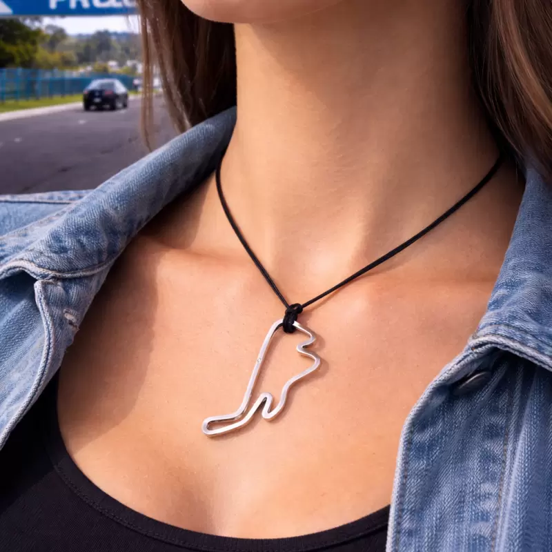 Ciondolo Phillip Island acciaio 40mm. e diamante