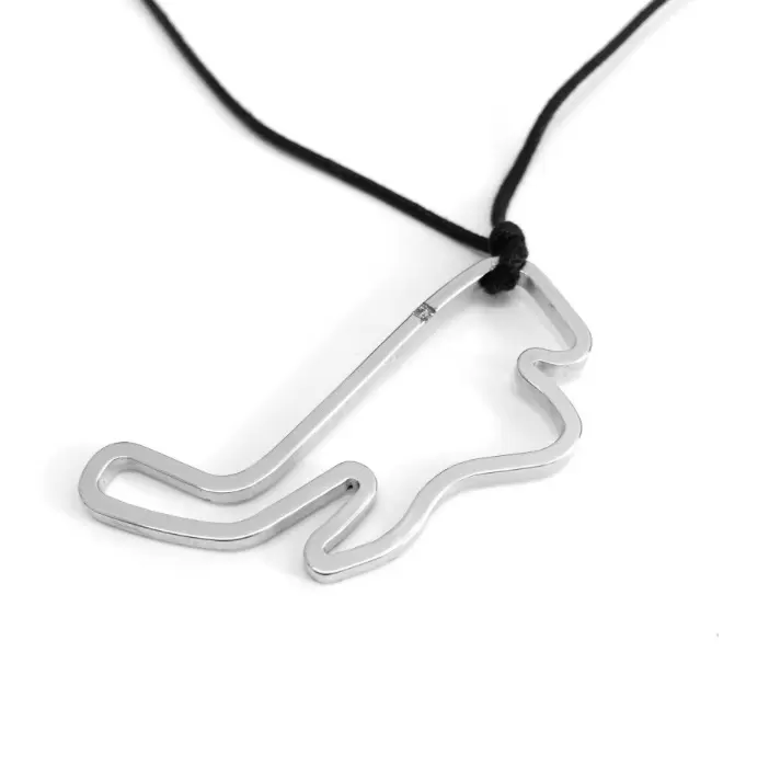 Pendente Phillip Island 40 mm em aço e diamantes  