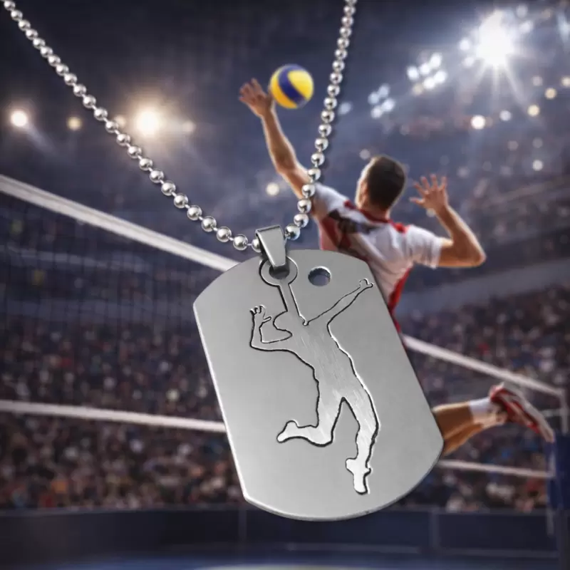 Collana pallavolista uomo in Acciaio